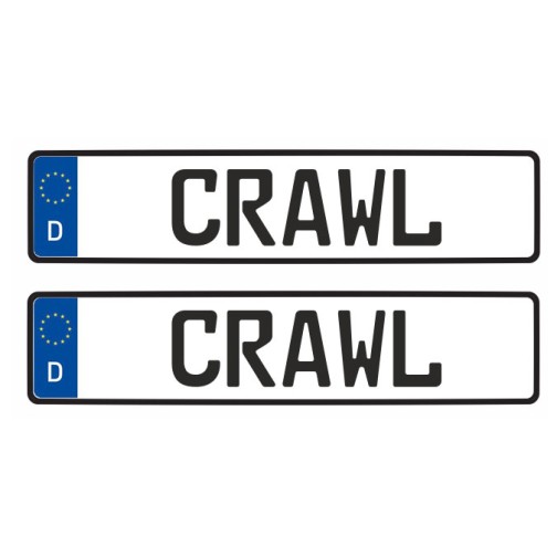 Tamico Kennzeichen "CRAWL" Deutschland EU 1:10 3D 2er Set