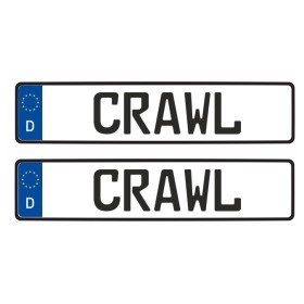 Tamico Kennzeichen "CRAWL" Deutschland EU 1:10 3D 2er Set