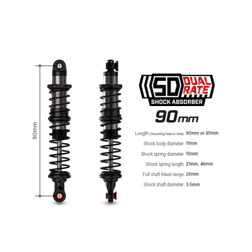Gmade Stoßdämpfer SD Dual Rate 90mm (2)