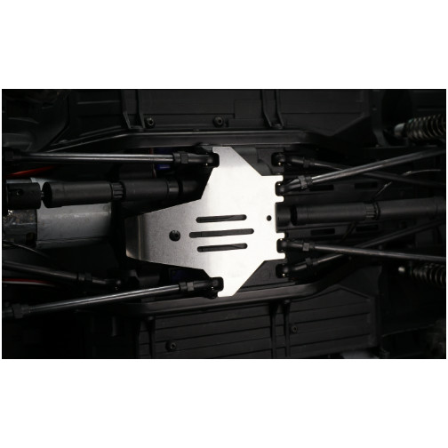 Yeah Racing Stainless Steel Skid Plate für TRX-4 silber