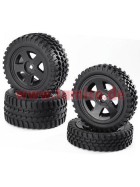 Carson 500900027 Buggy-Tire/Wheel Set All Terrain (2+2) black