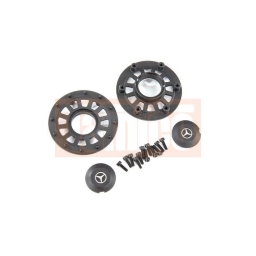 Traxxas 8875 Center caps (2)/ beadlock rings (2) (requires #8255A extended stub axle)