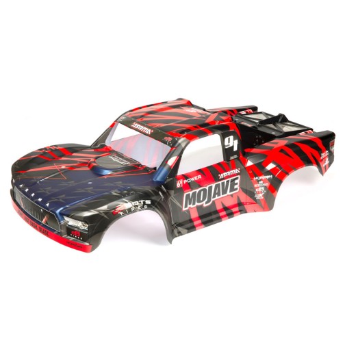 Arrma ARA411004 MOJAVE 6S BLX PAINTED DECALLED TRIMMED BODY (BLACK/RED) 