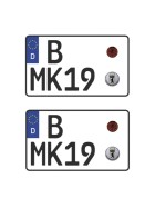 Tamico Desired License Plate two lines-small EU Germany 3D (2 pcs.)