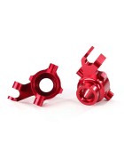 Traxxas 8937R Steering blocks, 6061-T6 aluminum (red-anodized), left & right