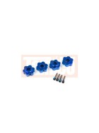 Traxxas 8956X Wheel hubs, hex, aluminum (blue-anodized) (4)/ 4x13mm screw pins (4)