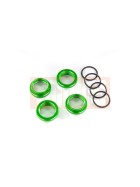 Traxxas 8968G Spring retainer (adjuster), green-anodized aluminum, GT-Maxx shocks (4) (assembled with o-ring)