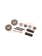 Traxxas 8982 Gear set, differential (output gears (2)/ spider gears (4)/ spider gear shaft (2)/ output shaft (2)/ 2.5X13.8 pin (2))