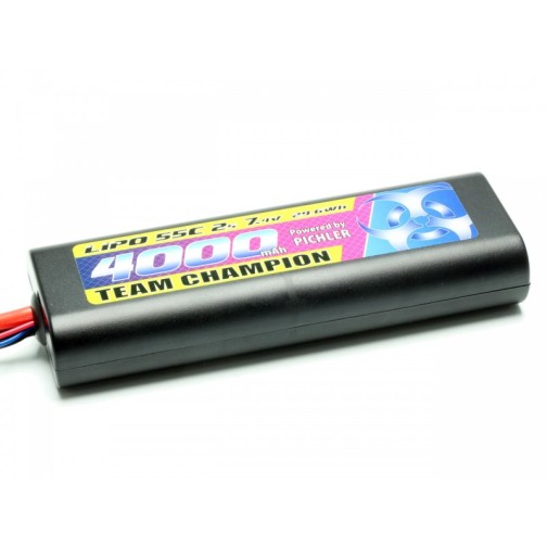 Pichler LiPo Battery Racing Pack 2S 4000mAh 7.4V 55C T-Connector Team Champion