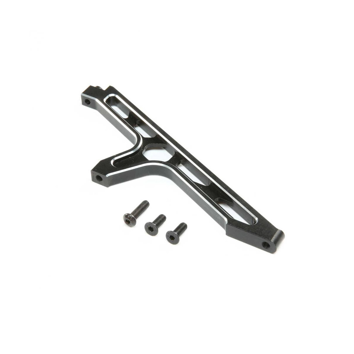 Chassis Brace Front Aluminum Black: DBXL-E 2.0