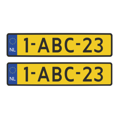 Tamico Wunschkennzeichen Niederlande EU 3D 2er Set