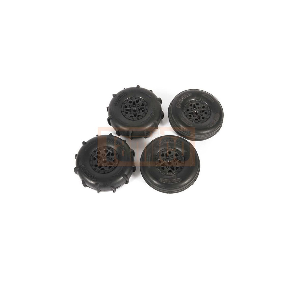 Axial AXI41000 Komplettrad-Satz ST28 Razor/Paddle (4)...