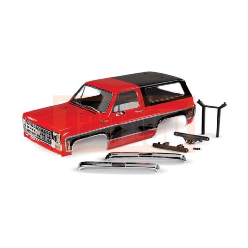 Traxxas 8130R Body, Chevrolet Blazer (1979), complete (red) (includes grille, side mirrors, door handles, windshield wipers, front & rear bumpers, decals)