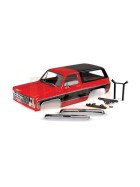 Traxxas 8130R Body, Chevrolet Blazer (1979), complete (red) (includes grille, side mirrors, door handles, windshield wipers, front & rear bumpers, decals)
