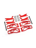 Traxxas 8995R Suspension kit, WideMaxx, red (includes front & rear suspension arms, front toe links, outer half shafts (extended), rear shock springs)