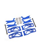 Traxxas 8995X Suspension kit, WideMaxx, blue (includes front & rear suspension arms, front toe links, outer half shafts (extended), rear shock springs)