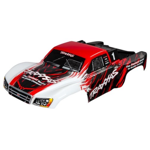 Traxxas 5824R Body, Slash 4X4, red (painted, decals applied)
