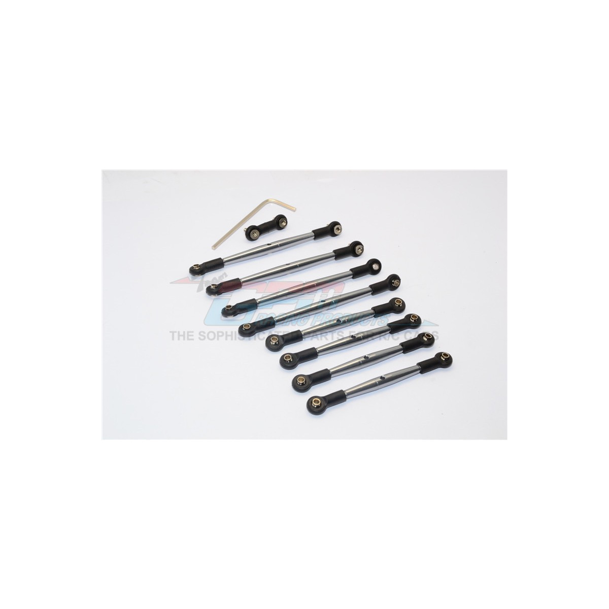 GPM Alu Spurstangen-Set Grau-Silber (9) Traxxas E-Revo 1:16