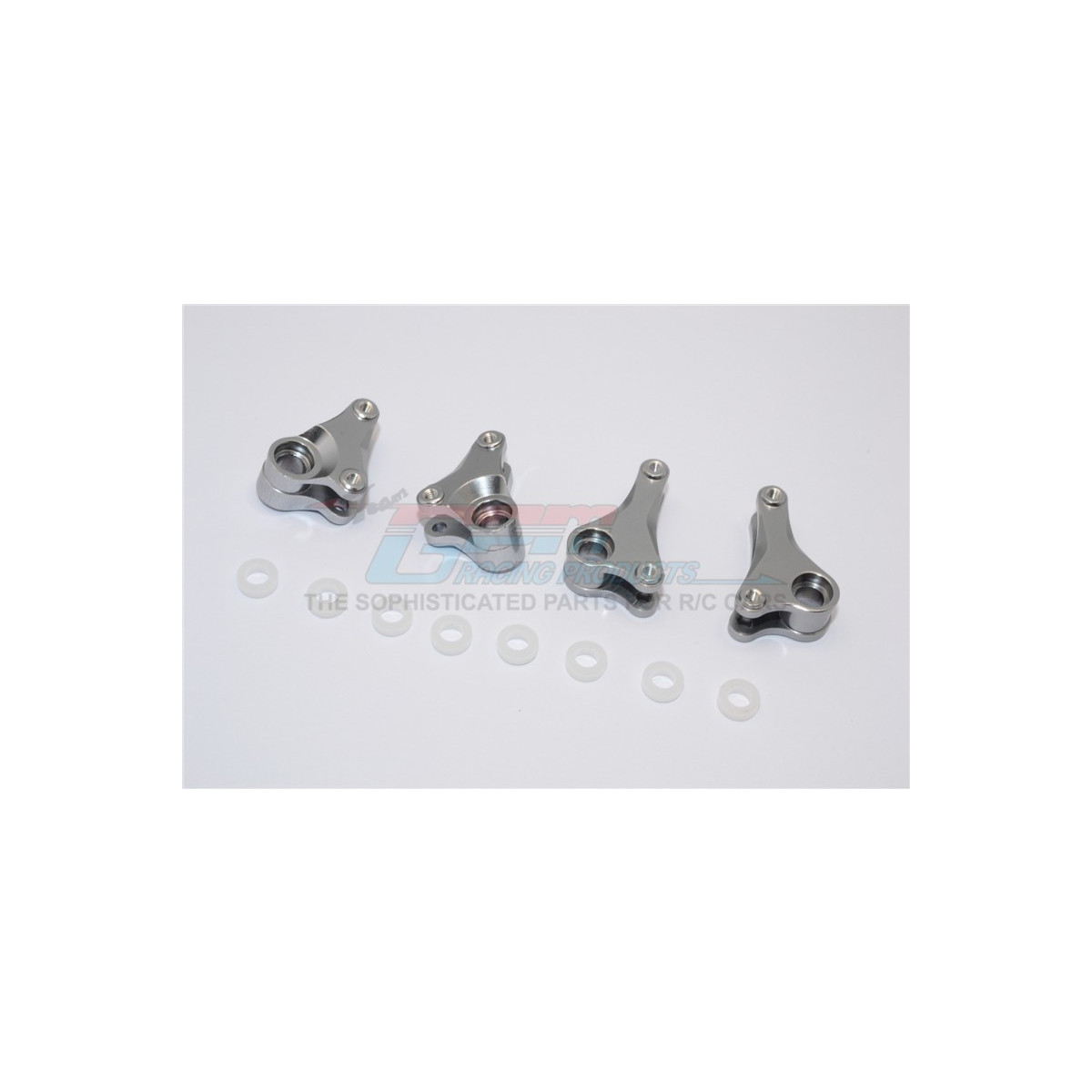 GPM Alu Rocker Arm vorne & hinten (4) Grau-Silber...