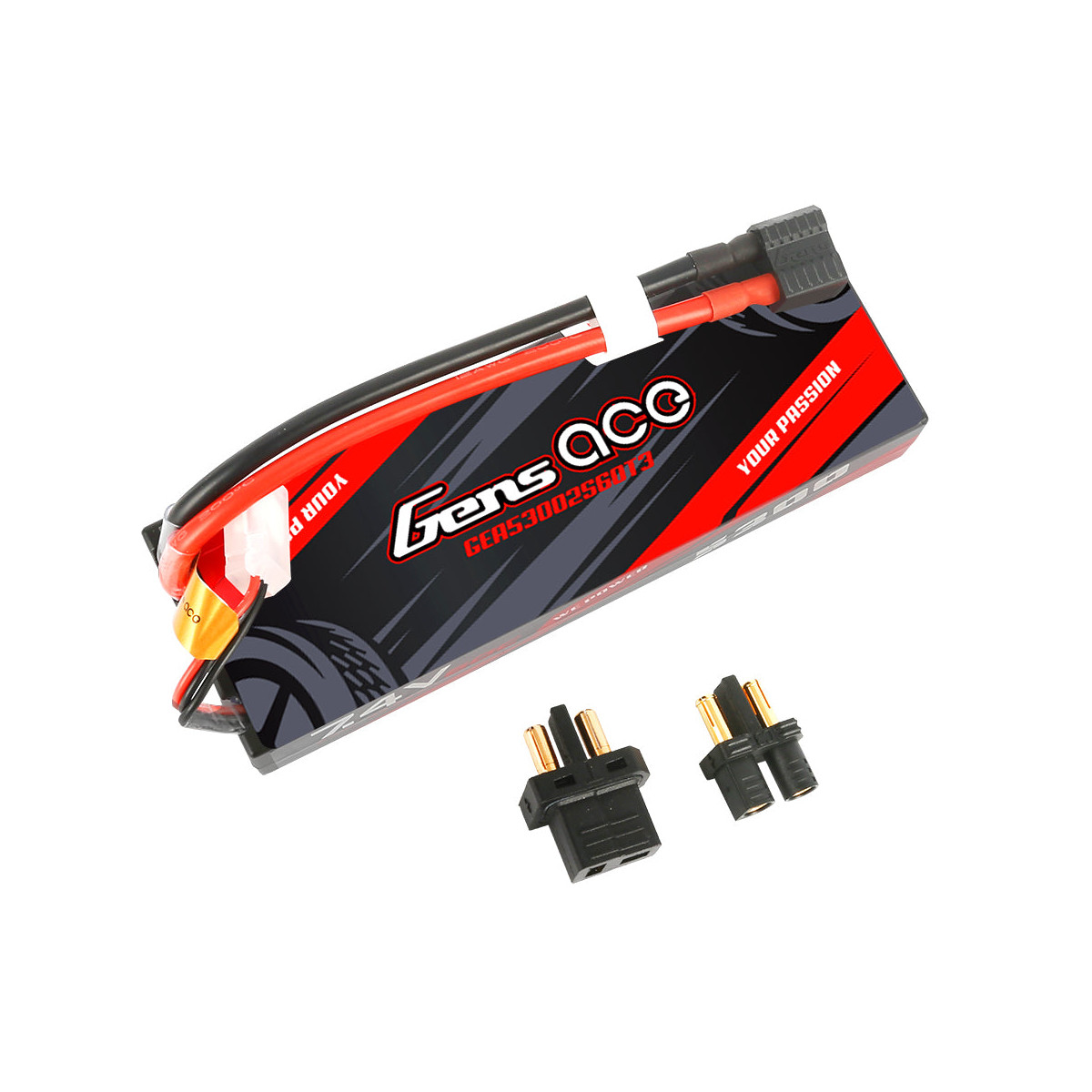Gens ace 5300mAh 7.4V 2S1P 60C car Lipo Battery Pack...