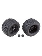 Team Associated Rival MT10 Tires and Method Wheels, mounted, hex, black
