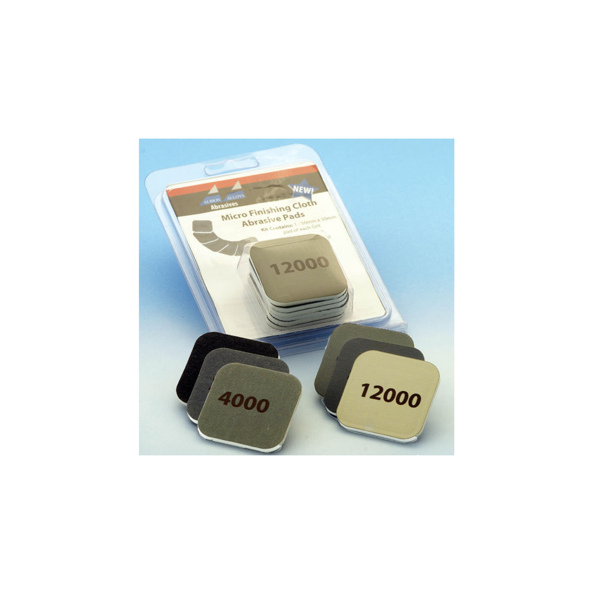 Krick Mikro-Schleifleinen Pad 50x50mm 3200-12000 (6)