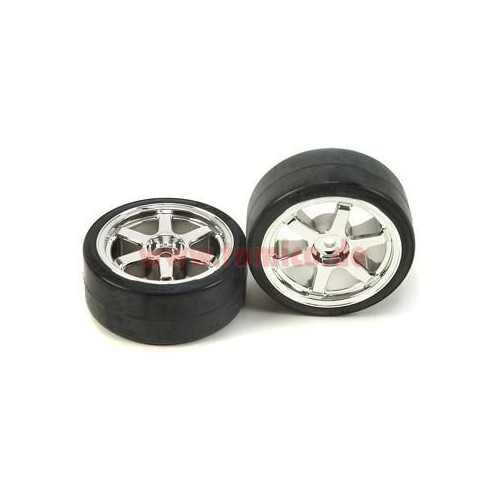 Tamiya #53960 6-S Wheel w/D.Tire*2(26mm/+2)