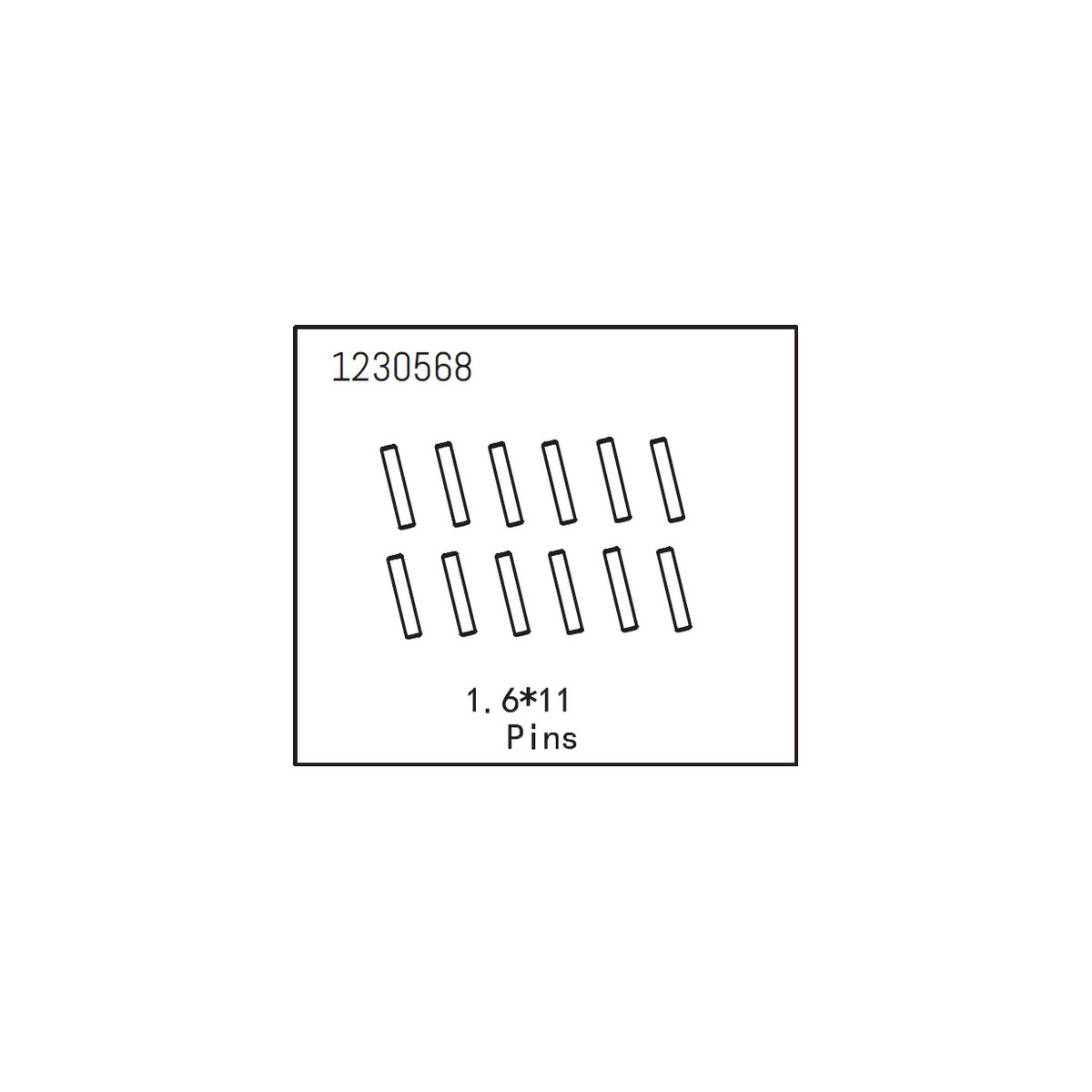 Absima Pins 1.6*11 (12)