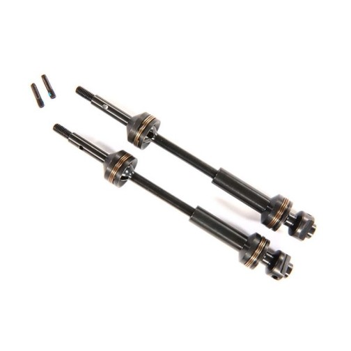 Traxxas 9051X Driveshafts, front, steel-spline constant-velocity (complete assembly) (2)
