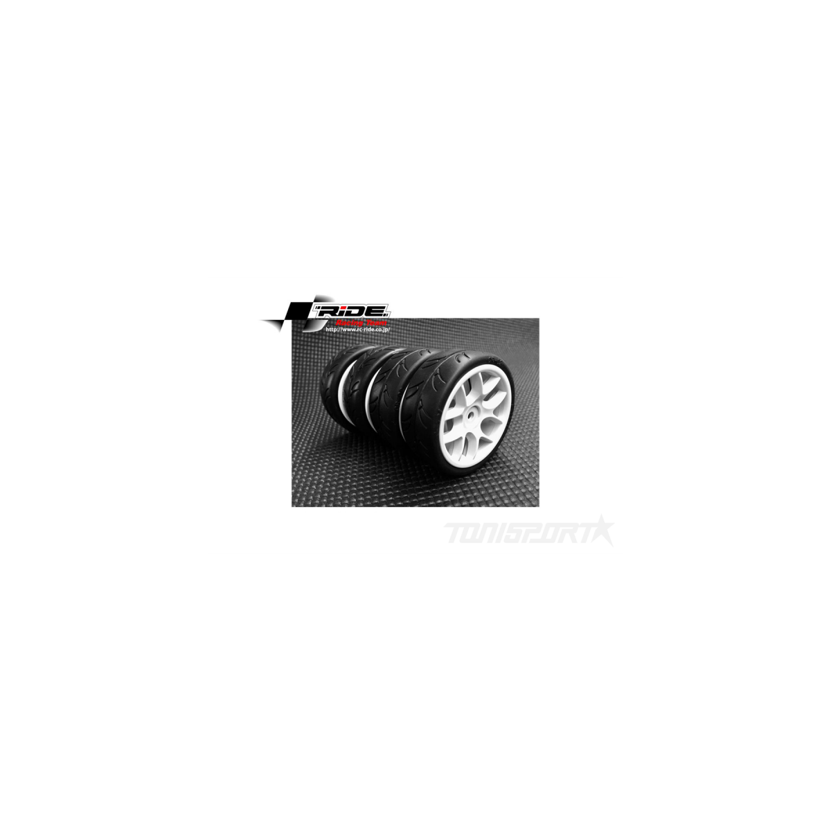 Ride 1/10 Slick 24mm w/10-Spoke Wheel White (4)