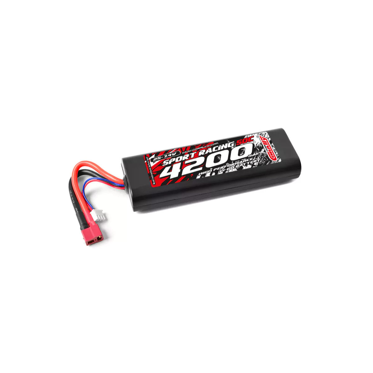Team Corally LiPo Akku 50C 4200 mAh 7,4V 2S Stickpack...