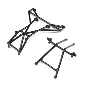 Losi 241042 Top and Upper Cage Bars, Black: LMT