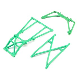 Losi 241043 Rear Cage and Hoop Bars, Green: LMT