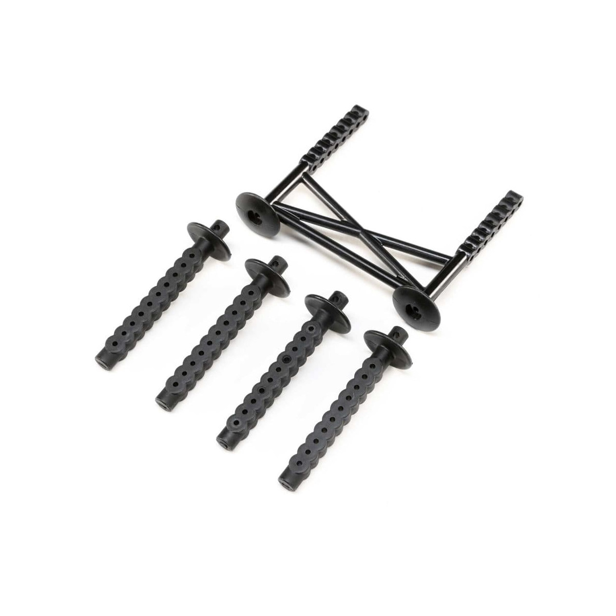 Losi 241050 Rear Body Support and Body Posts, Black: LMT