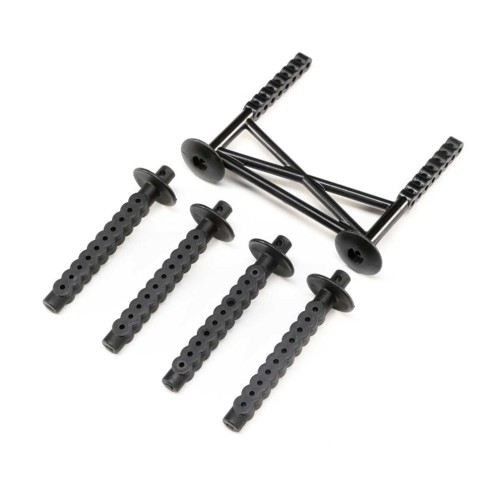 Losi 241050 Rear Body Support and Body Posts, Black: LMT
