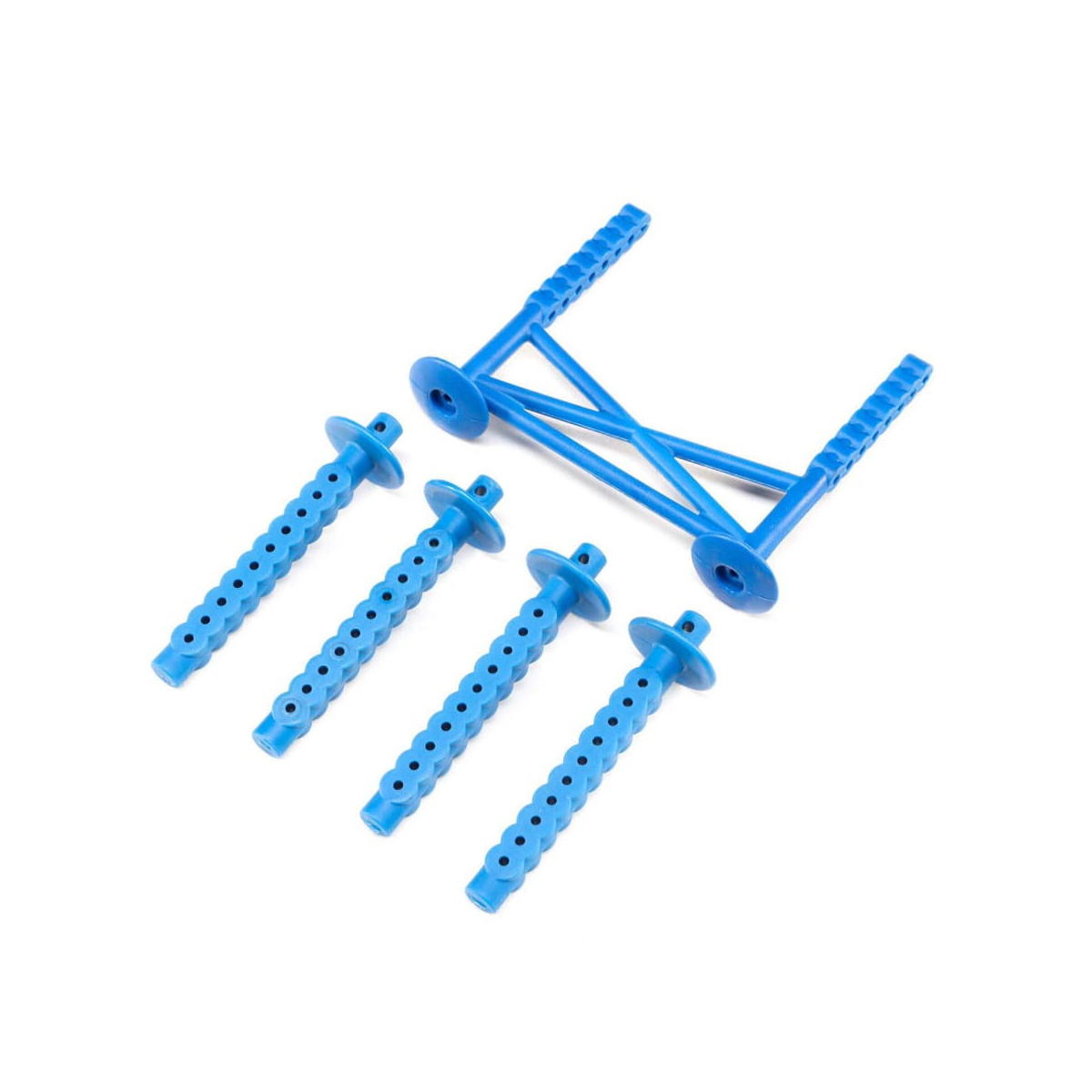 Rear Body Support and Body Posts Blue: LMT