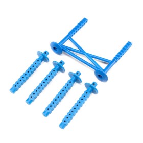 Losi 241051 Rear Body Support and Body Posts, Blue: LMT