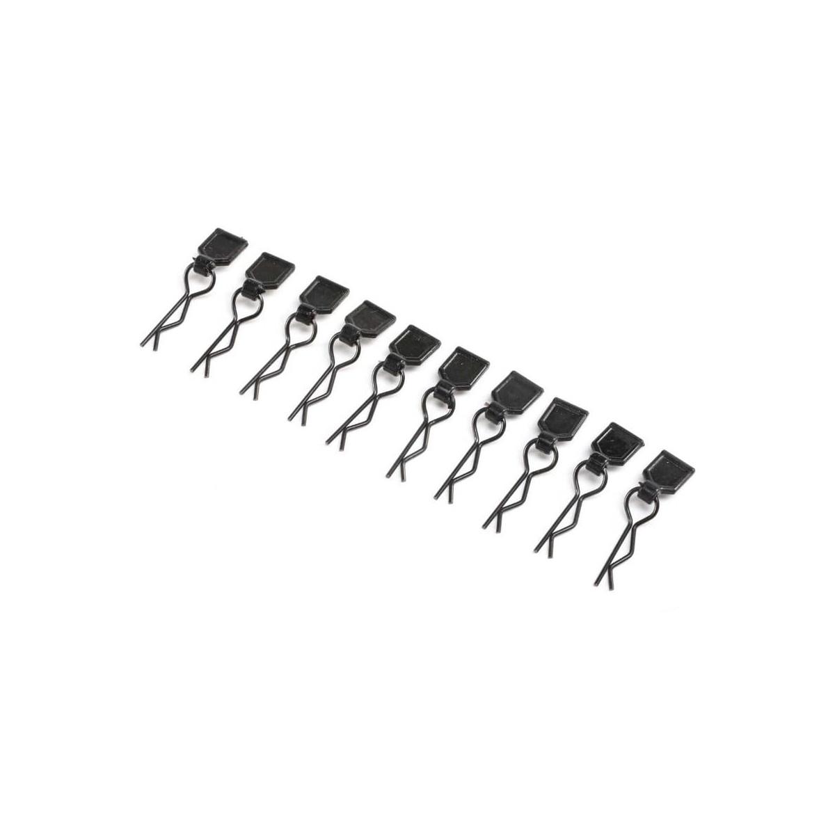Losi 246003 Body Clips, Black, Small (10): LMT