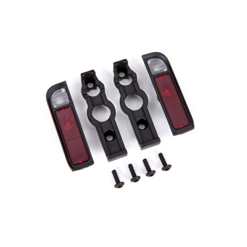 Traxxas 9122 Tail light housing, black (2)/ lens (2)/ retainers (left & right)/ 2.6x8 BCS (self-tapping) (4)