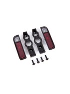 Traxxas 9122 Tail light housing, black (2)/ lens (2)/ retainers (left & right)/ 2.6x8 BCS (self-tapping) (4)