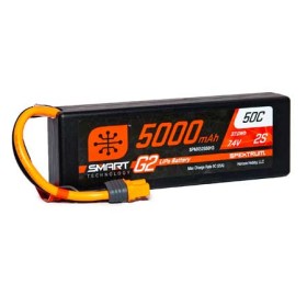 Spektrum LiPo Battery 5000mAh 2S 7.4V Smart G2 50C Hard...