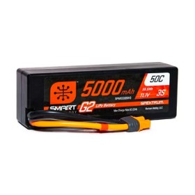 Spektrum LiPo Battery 5000mAh 3S 11.1V Smart G2 50C Hard...