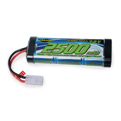 Carson 500608222 Battery NiMH 7.2V 2500mAh Racing Pack Tamiya Connector