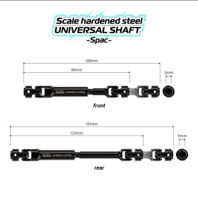 JunFac Stahl Universal Antriebswellen-Set (2) für...