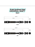 JunFac Scale hardened steel universal shaft for Axial SCX10 III (313mm W/B)