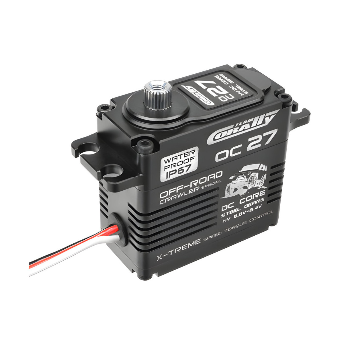 Team Corally OC27 HV Digital Servo 58.4V IP67 Core DC Motor Stahl