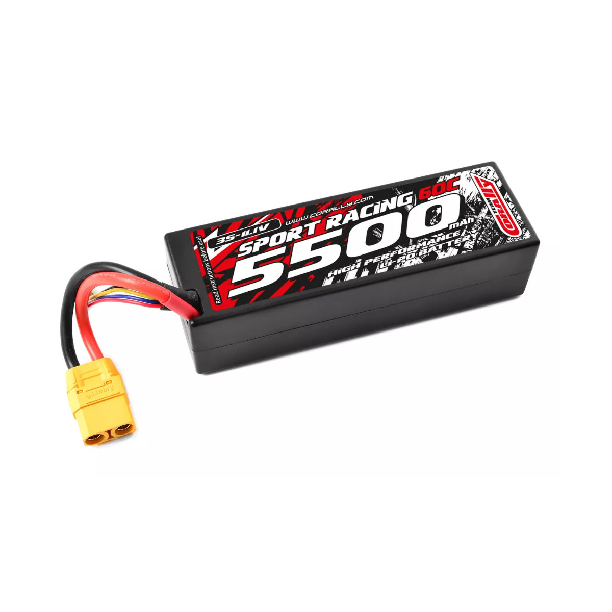 Team Corally LiPo-Akku Sport Racing 60C - 5500mAh - 3S - 11,1V - XT-90 - Hard Case