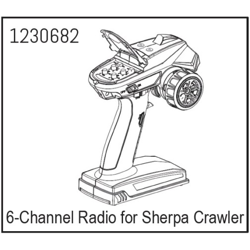 Absima 6-channel remote control for crawler Sherpa / Khamba
