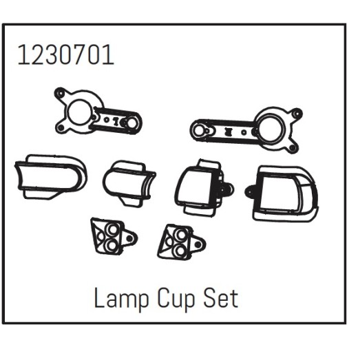 Absima 1230701 Lampensockel und Schirmsatz für CR3.4 Khamba