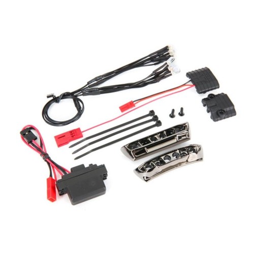 Traxxas 7185A LED light kit, 1/16 E-Revo (includes power supply, front & rear bumpers, light harness (4 clear, 4 red), wire ties)